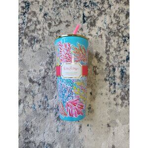 NWT Lilly‎ Pulitzer 24oz Tumbler w/Straw